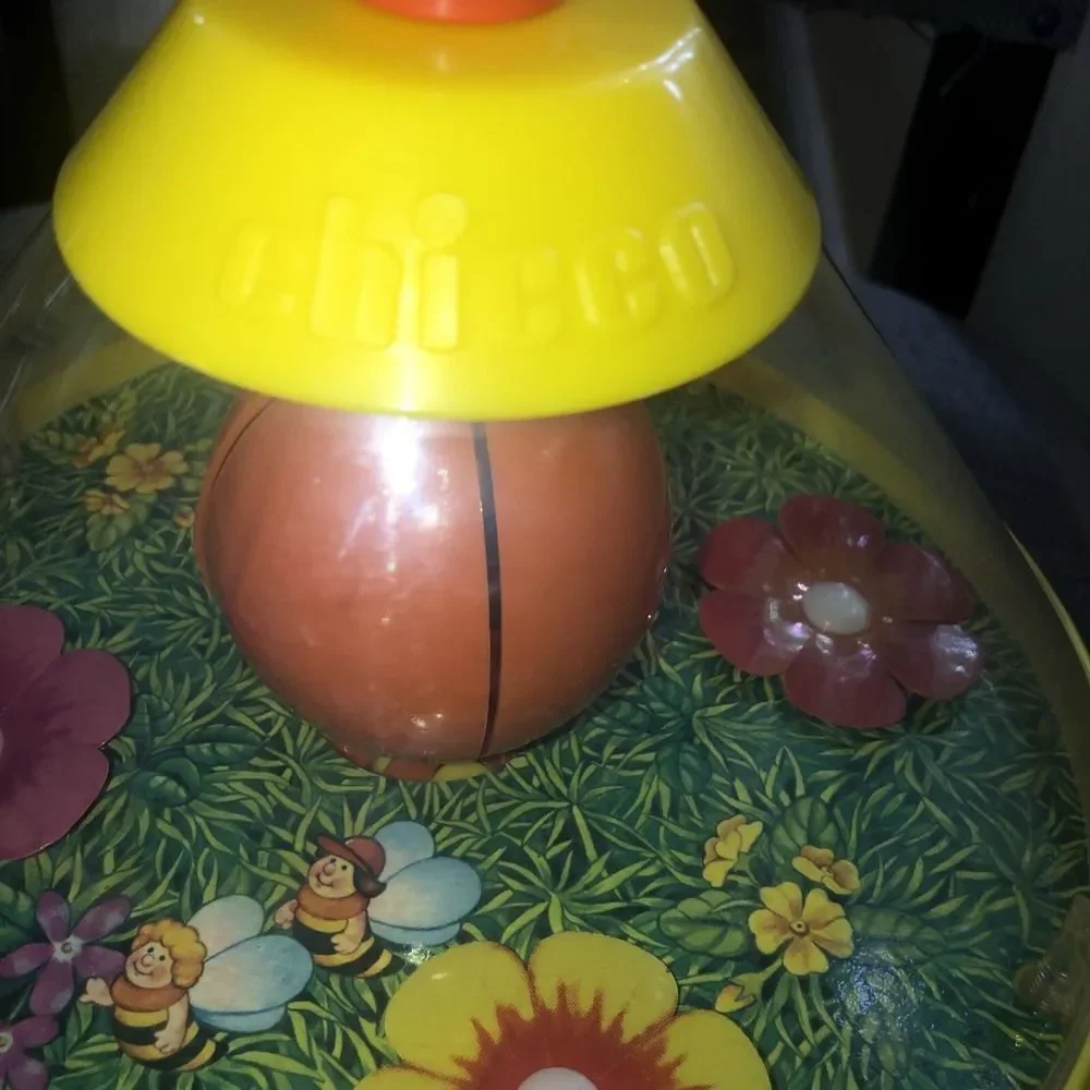 Vintage Rare‎ Spin Top Spinning Bumblebee Chicco 80's Toy Italy Bell Works Clean